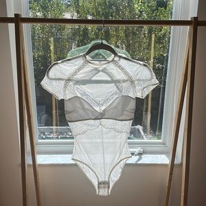 Thistle and Spire white lace bodysuit
